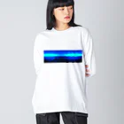 2nd Shunzo's boutique の背中合わせのブルー  Big Long Sleeve T-Shirt