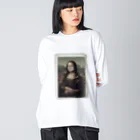 せんべろのmona lisa（額縁あり） ビッグシルエットロングスリーブTシャツ