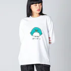 のろいぬのペソ(白地用) ビッグシルエットロングスリーブTシャツ