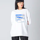 すいすいおよぐのメッセージ ビッグシルエットロングスリーブTシャツ