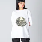 amyu-k フクロウセンターのTシャツ着たいメンフクロウ Big Long Sleeve T-Shirt