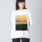 風景 Sophieの夕陽 ビッグシルエットロングスリーブTシャツ