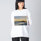 余剰次元の箕沖から仙酔島'-200928 ビッグシルエットロングスリーブTシャツ