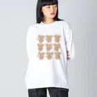 あか熊のくまのぬいぐるみいっぱいロンT ビッグシルエットロングスリーブTシャツ