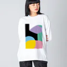 ゴロ展のグッズ｜入船ゴローのBIG ロング ゴロT／a_005（トリミングシリーズ） Big Long Sleeve T-Shirt