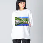 MIM△made in mountainの鏡面の槍ヶ岳 Big Long Sleeve T-Shirt