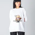 ⋆*⋆ஜ​* ćӈїї⋆ฺ ​ஜ ​｡*の魔女の女の子 ビッグシルエットロングスリーブTシャツ