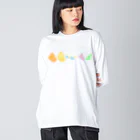 MINAMO_officialのタニT(カラフル) ビッグシルエットロングスリーブTシャツ