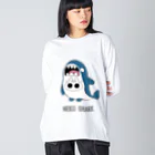 のべ子のねこシャーク(シロネコちゃん) Big Long Sleeve T-Shirt