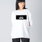 トシゾーのSUZURIのとこのヒゲ（黒帯）透過大 Big Long Sleeve T-Shirt