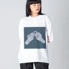 椎のおてて屋さんの手(otete) ビッグシルエットロングスリーブTシャツ