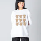 あか熊のくまのぬいぐるみいっぱいロンT ビッグシルエットロングスリーブTシャツ