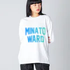 JIMOTO Wear Local Japanの港区 MINATO WARD ビッグシルエットロングスリーブTシャツ