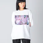 (:˒ꇤ[桃饅頭🎀]のroom ビッグシルエットロングスリーブTシャツ