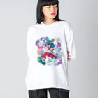 Makiko KodamaのStreetは宇宙 ビッグシルエットロングスリーブTシャツ