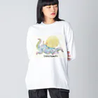 ひんやりしいたけのタコツムリ ビッグシルエットロングスリーブTシャツ