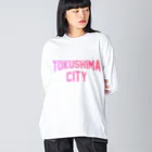 JIMOTO Wear Local Japanの徳島市 TOKUSHIMA CITY ビッグシルエットロングスリーブTシャツ