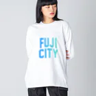 JIMOTO Wear Local Japanの富士市 FUJI CITY ビッグシルエットロングスリーブTシャツ