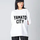 JIMOTOE Wear Local Japanの大和市 YAMATO CITY ビッグシルエットロングスリーブTシャツ