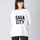 JIMOTOE Wear Local Japanの佐賀市 SAGA CITY Big Long Sleeve T-Shirt