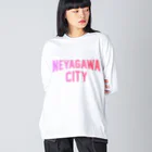 JIMOTOE Wear Local Japanの寝屋川市 NEYAGAWA CITY Big Long Sleeve T-Shirt