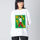 Agre...//のおいしく生きよう　緑 ビッグシルエットロングスリーブTシャツ