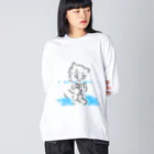 WARP_Parakeetの僕くんはさみしんぼ ビッグシルエットロングスリーブTシャツ