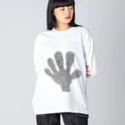 Corg by,のBig Hand Long T White ビッグシルエットロングスリーブTシャツ