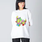 アソマサヤのナコオくんとネココちゃん Big Long Sleeve T-Shirt