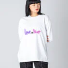 KブラザーズのLove or Poop うんちちゃん ビッグシルエットロングスリーブTシャツ