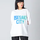 JIMOTO Wear Local Japanの伊勢崎市 ISESAKI CITY Big Long Sleeve T-Shirt