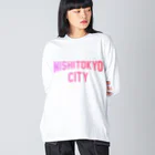 JIMOTO Wear Local Japanの西東京市 NISHI TOKYO CITY ビッグシルエットロングスリーブTシャツ