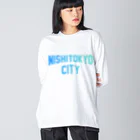 JIMOTO Wear Local Japanの西東京市 NISHI TOKYO CITY ビッグシルエットロングスリーブTシャツ