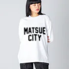 JIMOTO Wear Local Japanの松江市 MATSUE CITY ビッグシルエットロングスリーブTシャツ