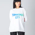 JIMOTO Wear Local Japanの苫小牧市 TOMAKOMAI CITY ビッグシルエットロングスリーブTシャツ