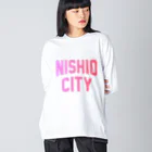 JIMOTO Wear Local Japanの西尾市 NISHIO CITY ビッグシルエットロングスリーブTシャツ