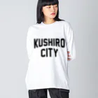 JIMOTOE Wear Local Japanの釧路市 KUSHIRO CITY Big Long Sleeve T-Shirt