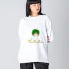 ぷらなりあん工房@物販のTKG（とても怖いゴキブリ）と対峙するデンファーレさん Big Long Sleeve T-Shirt