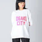 JIMOTO Wear Local Japanの大垣市 OGAKI CITY ビッグシルエットロングスリーブTシャツ