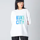 JIMOTO Wear Local Japanの久喜市 KUKI CITY ビッグシルエットロングスリーブTシャツ