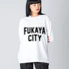 JIMOTOE Wear Local Japanの深谷市 FUKAYA CITY Big Long Sleeve T-Shirt