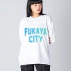JIMOTO Wear Local Japanの深谷市 FUKAYA CITY Big Long Sleeve T-Shirt