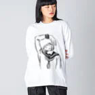 FUNAO marketの中庭の端から２つ目のベンチ Big Long Sleeve T-Shirt