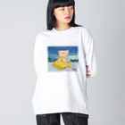 aoitatanの明日がんばる ビッグシルエットロングスリーブTシャツ