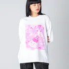 かわいいもののおみせ　いそぎんちゃくのゆめかわナースちゃん ビッグシルエットロングスリーブTシャツ