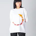 さかたようこ / サメ画家の飛び出すSAME BASS Big Long Sleeve T-Shirt