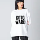 JIMOTO Wear Local Japanの江東区 KOTO WARD ビッグシルエットロングスリーブTシャツ