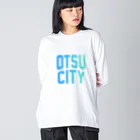 JIMOTOE Wear Local Japanの大津市 OTSU CITY Big Long Sleeve T-Shirt