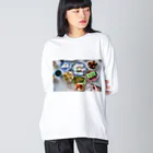 UKOARA THE SHOPのマレーシアの朝ごはん Big Long Sleeve T-Shirt