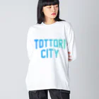 JIMOTOE Wear Local Japanの鳥取市 TOTTORI CITY Big Long Sleeve T-Shirt